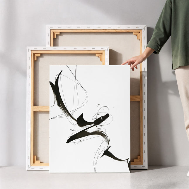 Organic Abstract Brushstroke Canvas Print