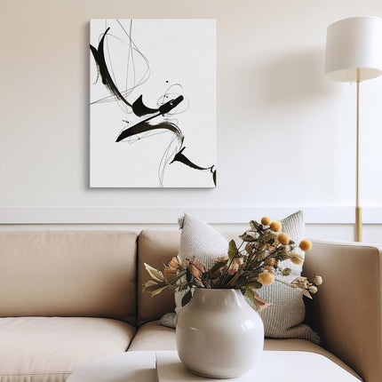 Organic Abstract Brushstroke Canvas Print