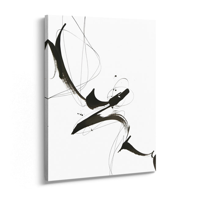 Organic Abstract Brushstroke Canvas Print