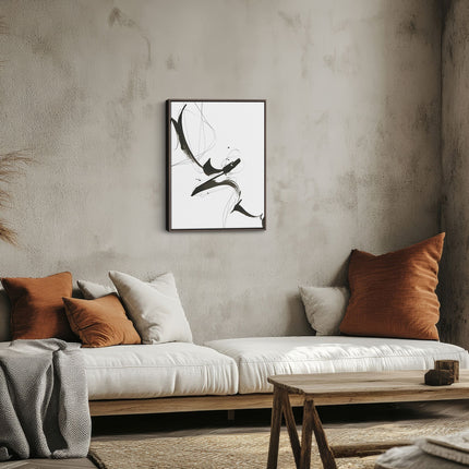 Organic Abstract Brushstroke Canvas Print