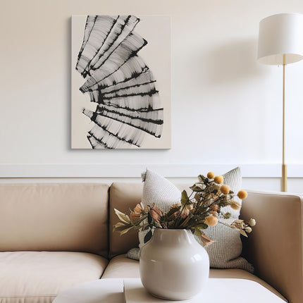 Monochrome Flow Abstract Canvas Art