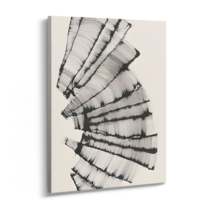 Monochrome Flow Abstract Canvas Art