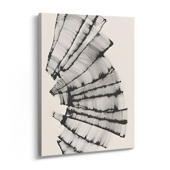 Monochrome Flow Abstract Canvas Art