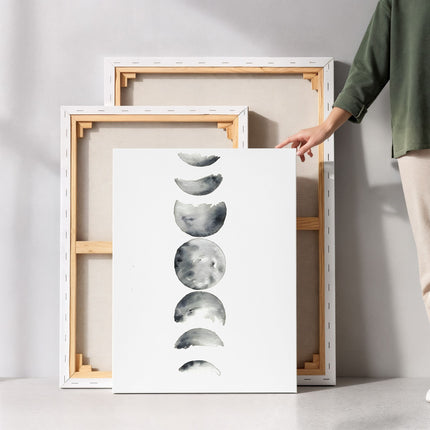 Moon Phase Abstract Canvas Print