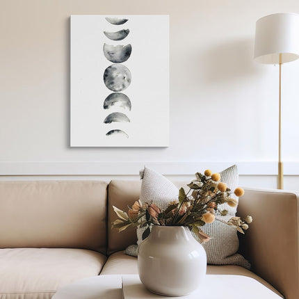 Moon Phase Abstract Canvas Print
