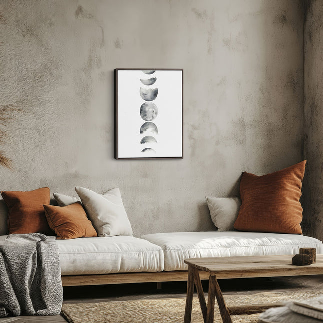Moon Phase Abstract Canvas Print