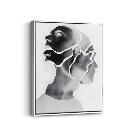 Dual Face Abstract Portrait Canvas Print