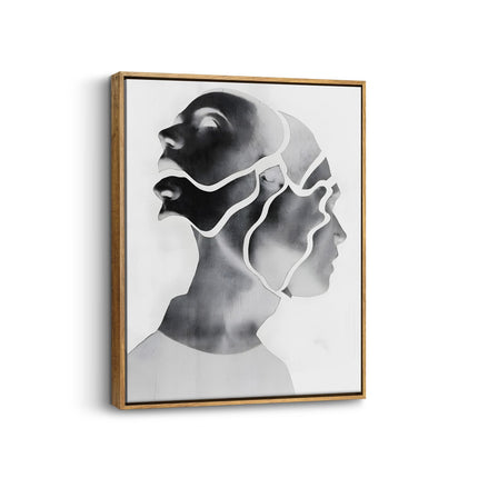 Dual Face Abstract Portrait Canvas Print
