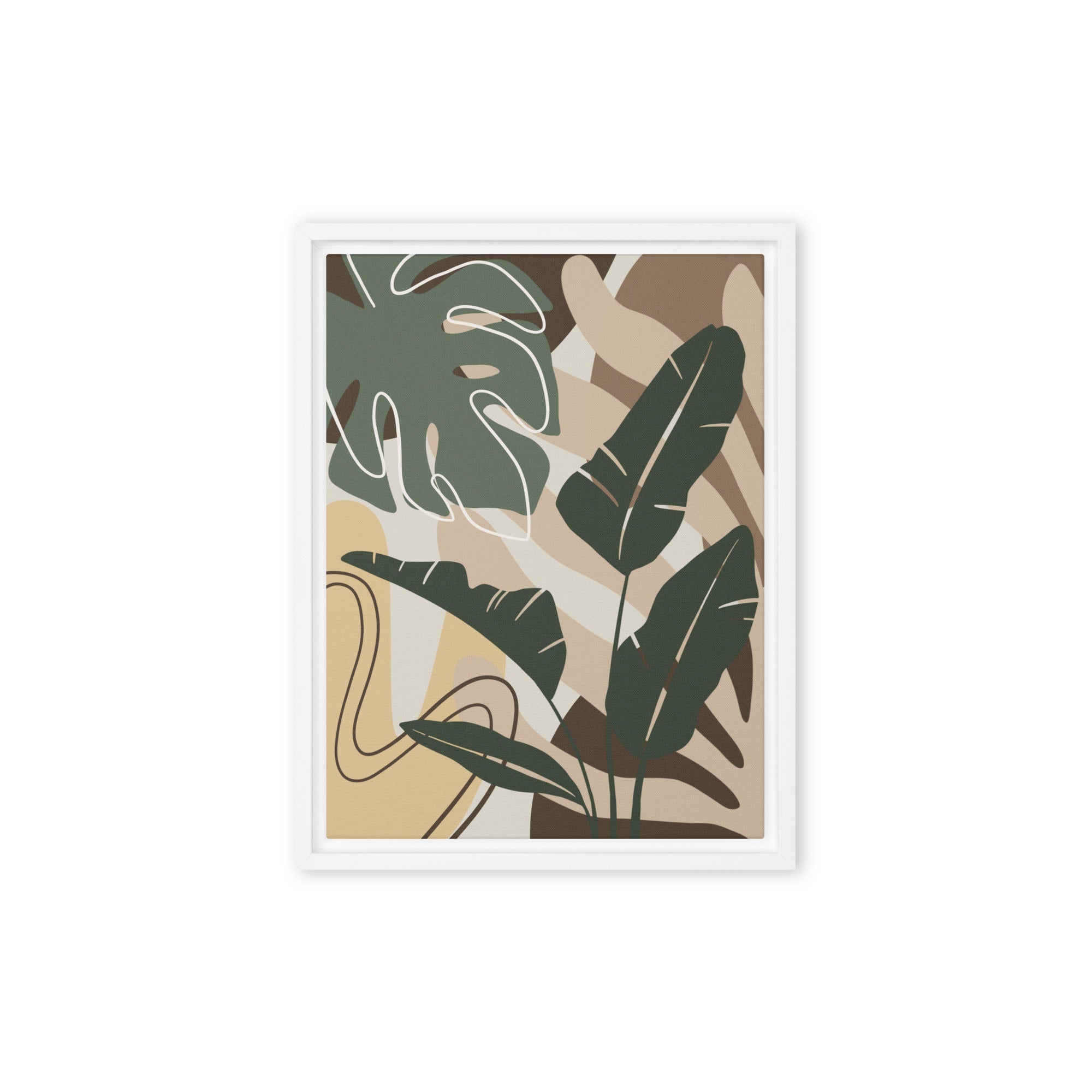 Nature-inspired framed canvas for bedrooms and interiors