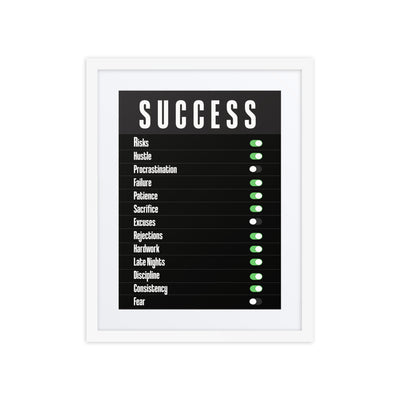Office wall art with success toggle switch design