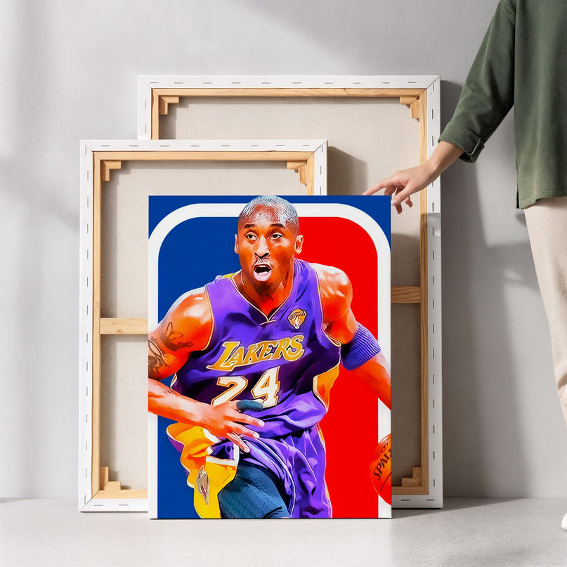 Lakers Motion Portrait Vibrant Basketball Canvas Art