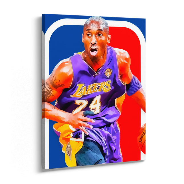 Lakers Motion Portrait Vibrant Basketball Canvas Art