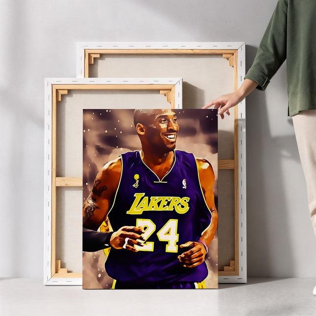 Legend in Purple Basketball Canvas Art