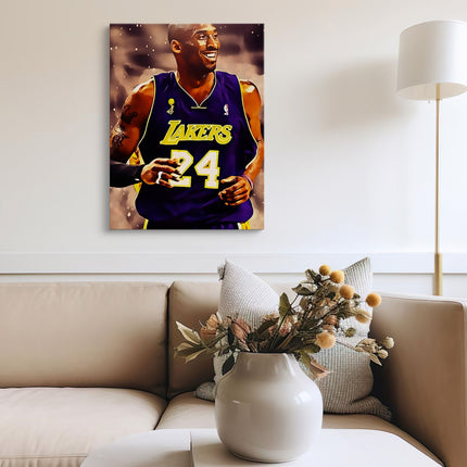 Legend in Purple Basketball Canvas Art