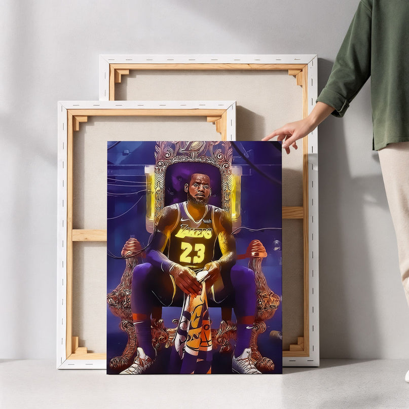 Courtside Throne Basketball Canvas