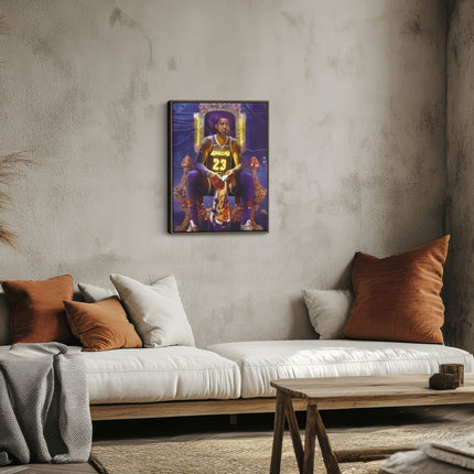 Courtside Throne Basketball Canvas