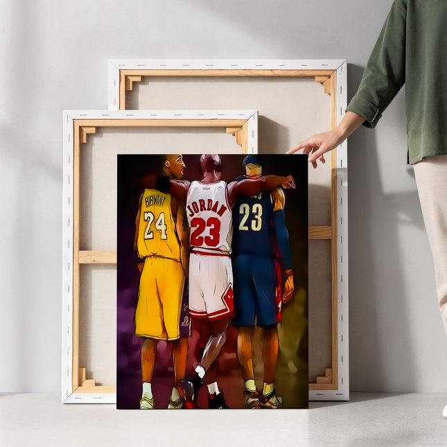 Team Huddle Iconic Back View Canvas Art