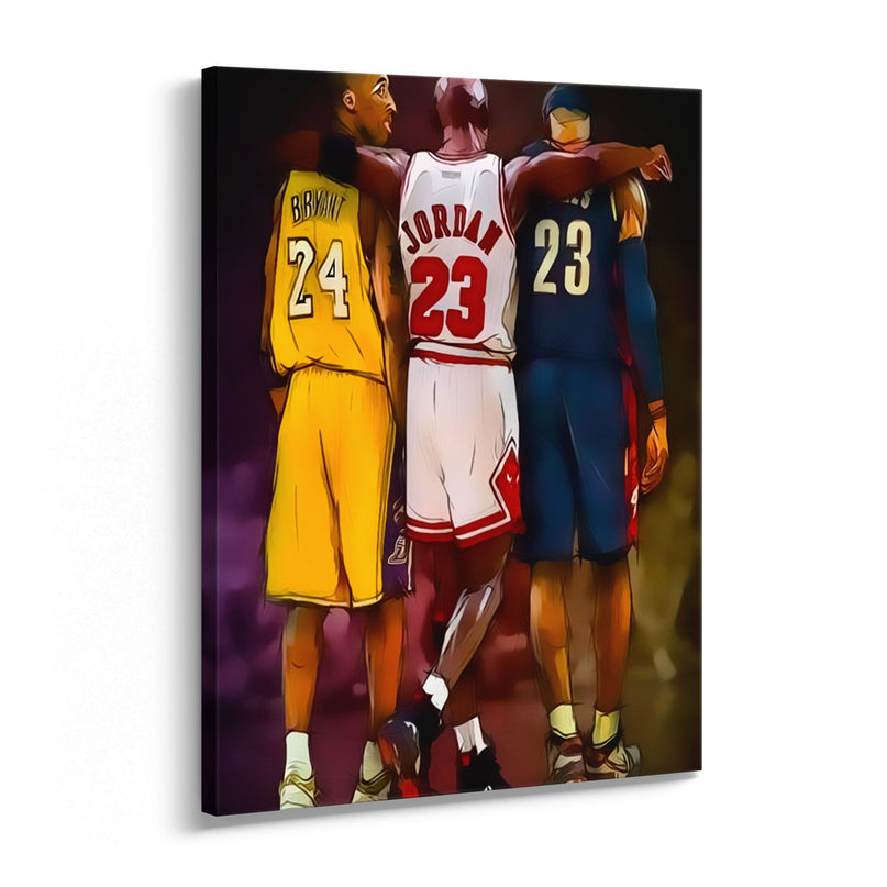 Team Huddle Iconic Back View Canvas Art