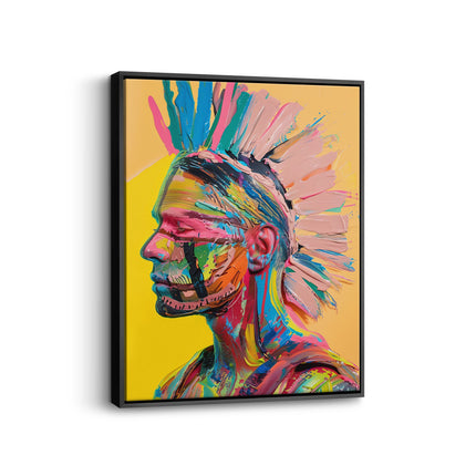 Colourful Tribal Portrait Canvas Art