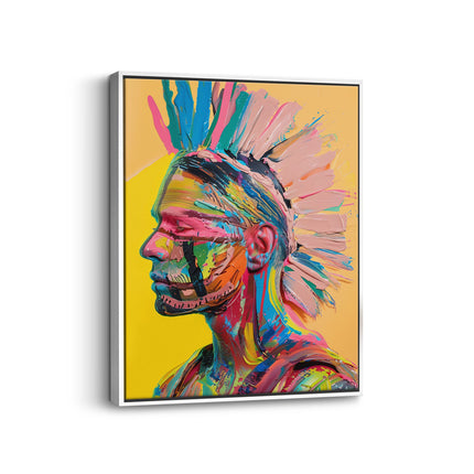 Colourful Tribal Portrait Canvas Art