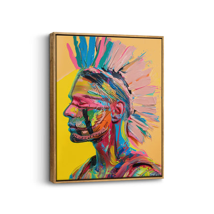 Colourful Tribal Portrait Canvas Art