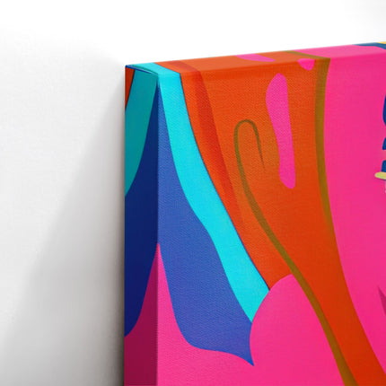 Neon Tiger Ice Cream Canvas Art