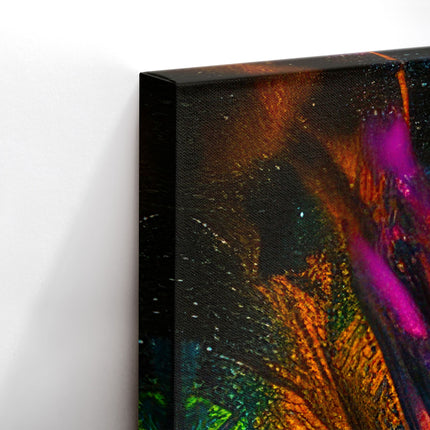Neon Gaze Abstract Eye Canvas Art Frame