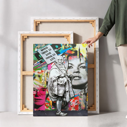 Where There Is Love Collage Canvas