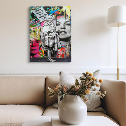 Where There Is Love Collage Canvas