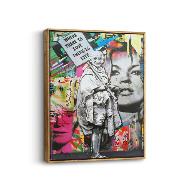 Where There Is Love Collage Canvas