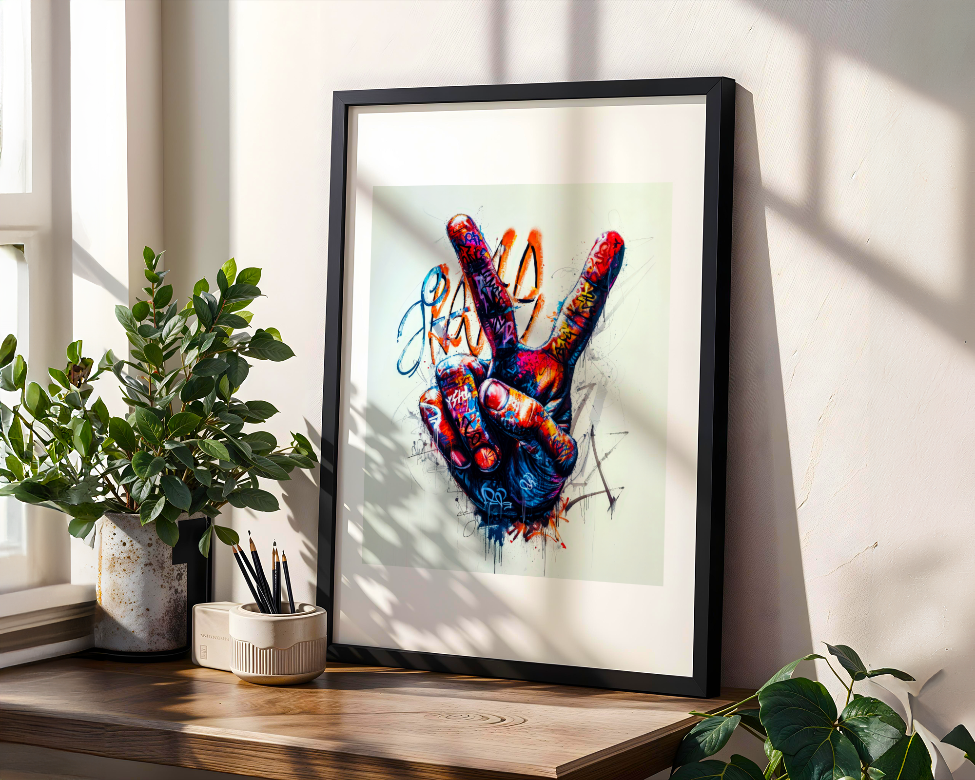 Peace in Color vibrant framed poster wall art