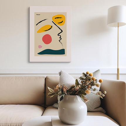 Modern Abstract Face Canvas