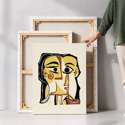 Abstract Cubist Portrait Canvas