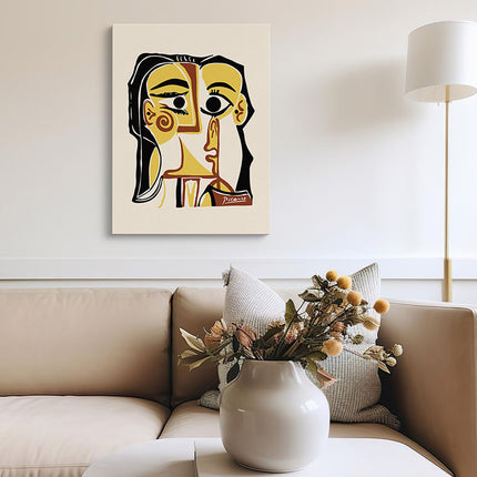 Abstract Cubist Portrait Canvas