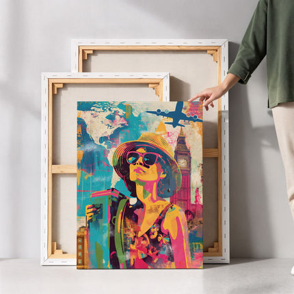 City Escape Modern Woman Travel Canvas