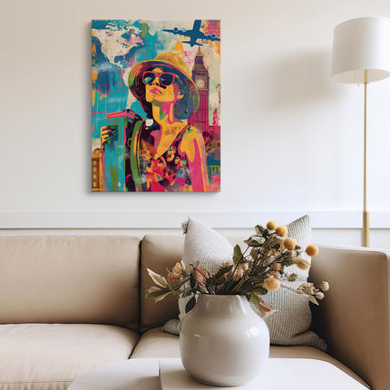 City Escape Modern Woman Travel Canvas