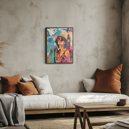 City Escape Modern Woman Travel Canvas