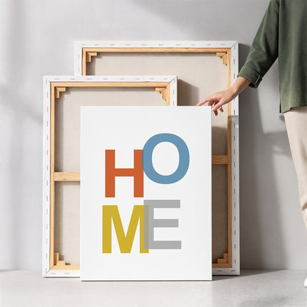 “HOME” Overlap Minimalist Canvas