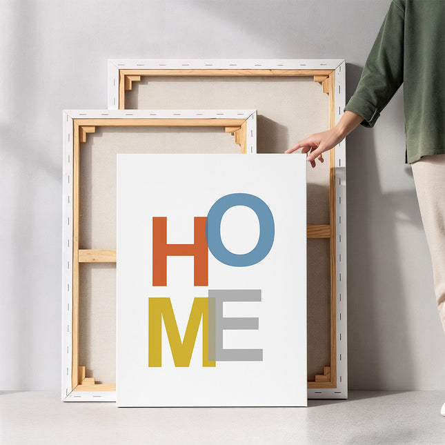 “HOME” Overlap Minimalist Canvas