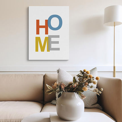 “HOME” Overlap Minimalist Canvas