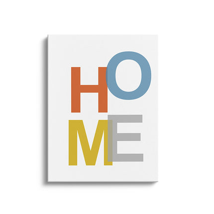 “HOME” Overlap Minimalist Canvas