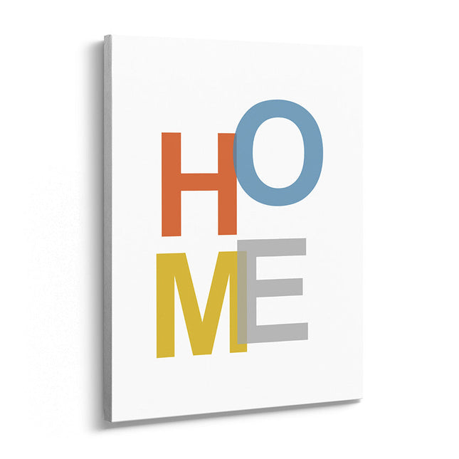 “HOME” Overlap Minimalist Canvas