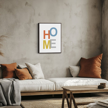 “HOME” Overlap Minimalist Canvas