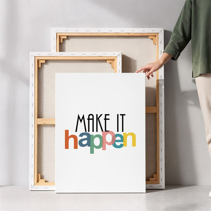 “Make It Happen” Motivational Canvas