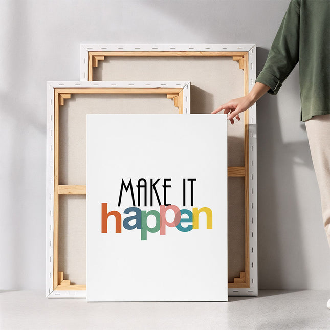 “Make It Happen” Motivational Canvas
