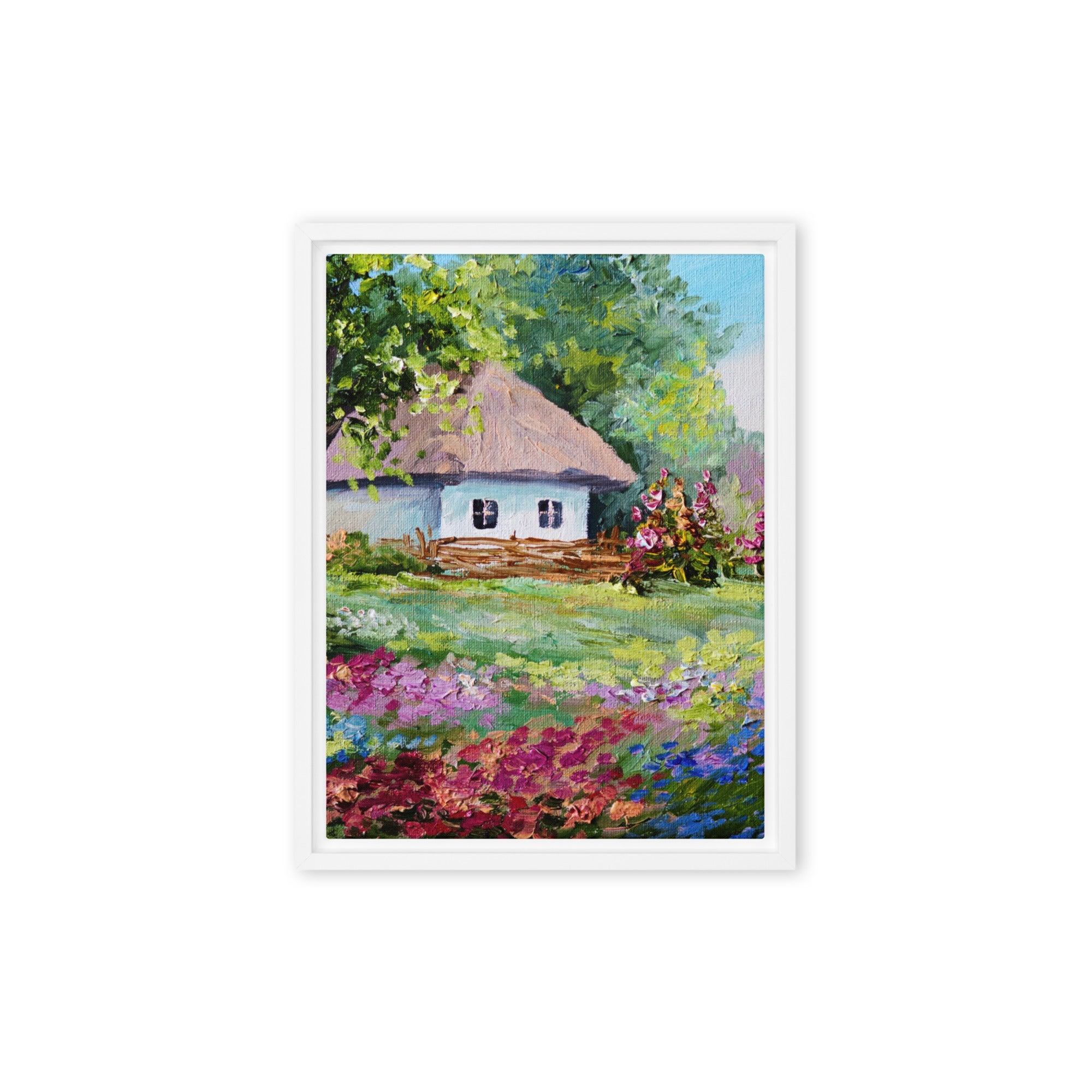 Warm and nostalgic framed canvas wall decor