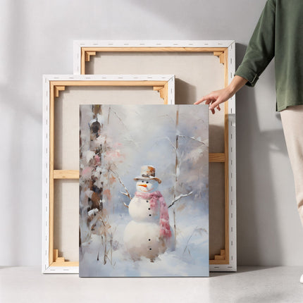 Gentle Snowman Original Canvas