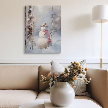 Gentle Snowman Original Canvas