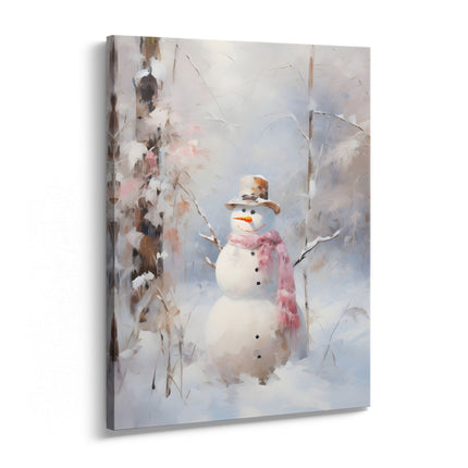 Gentle Snowman Original Canvas