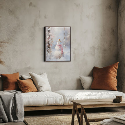 Gentle Snowman Original Canvas
